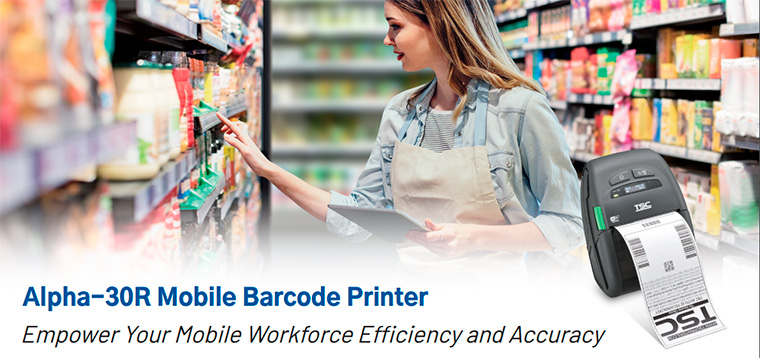 Новый мобильный принтер этикеток TSC Alpha-30R Новый мобильный принтер этикеток TSC Alpha-30R
